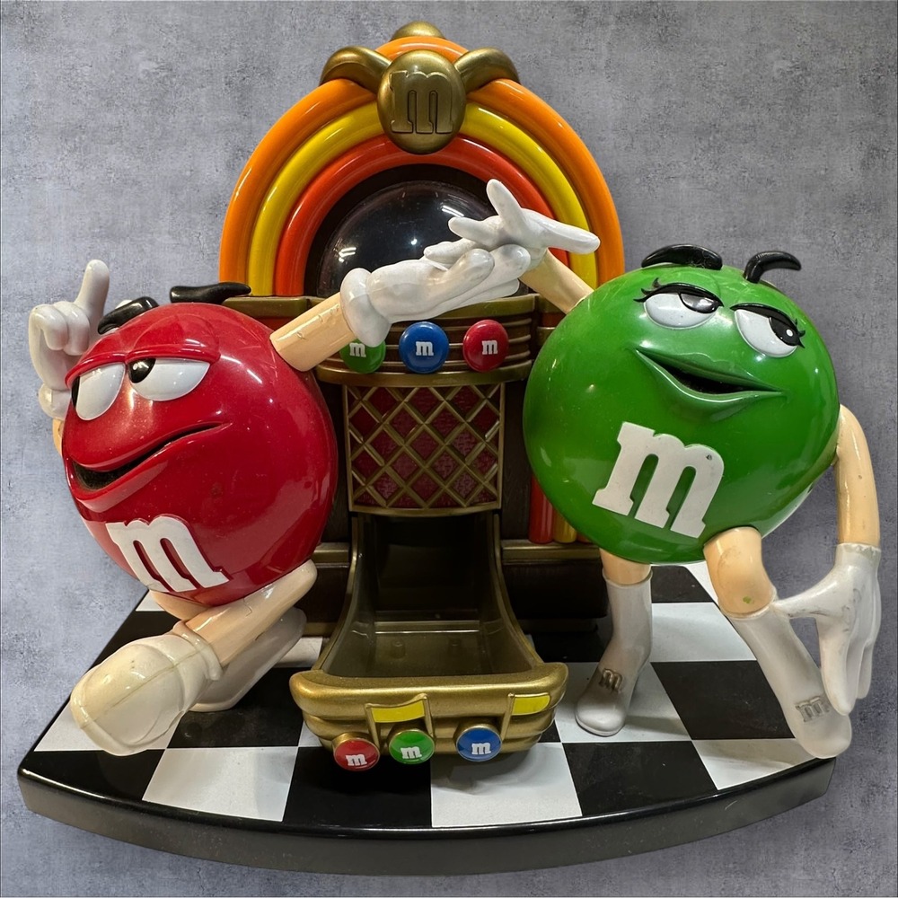 M&M's Jukebox‎ Candy Dispenser Red Green Collectible Novelty